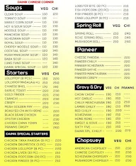 Dainik Chinese Corner menu 1