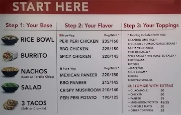 California Burrito menu 