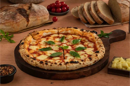 Sourdough Double Cheese Margherita Pizza(4 Slice)