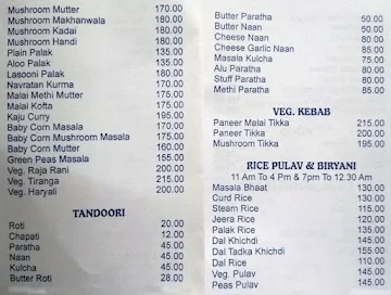 Sai Cuisine menu 