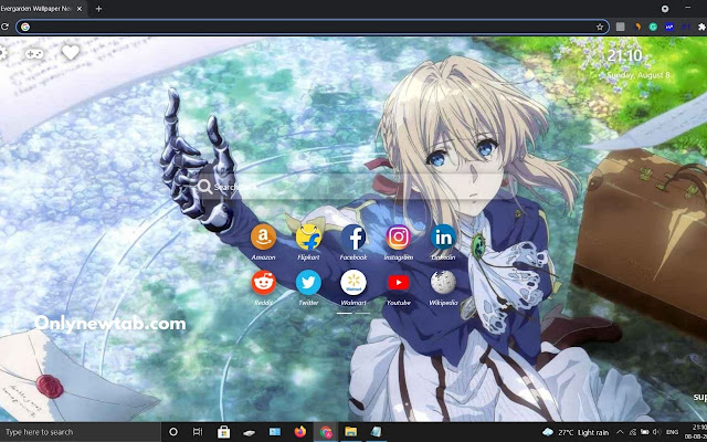 Violet Evergarden Wallpaper New Tab Theme