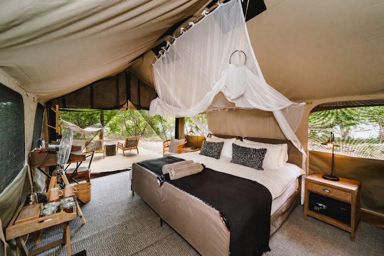 The tents come with well-stocked fridges, luxury soaps and high thread counts.