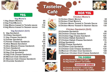 Tasteler Cafe menu 