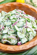 Creamy Cucumber Salad was pinched from <a href="https://www.closetcooking.com/creamy-dilled-cucumber-salad/" target="_blank" rel="noopener">www.closetcooking.com.</a>