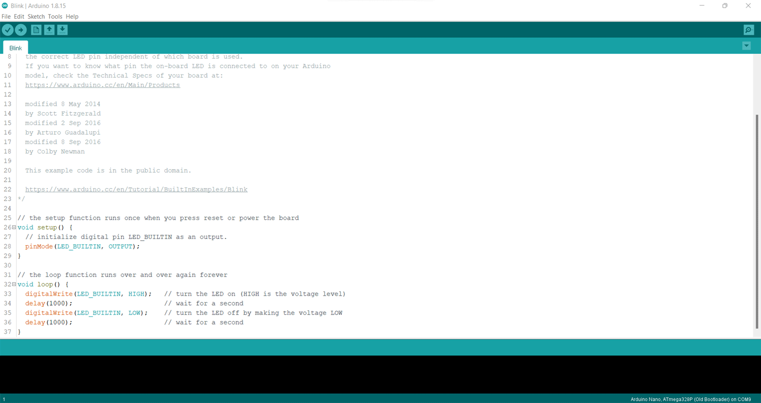 Arduino LED Blink Code