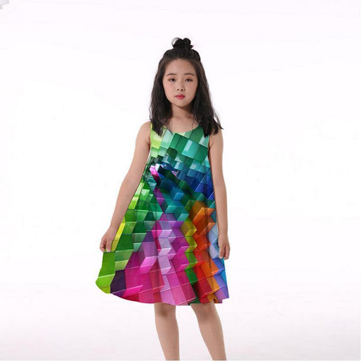 Title 24, Girls 3D Rainbow Print Nightdress. Soft, comfo...