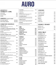 Auro Kitchen & Bar menu 2