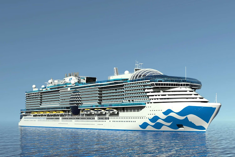 A digital rendering of Star Princess, which will join sister ship Sun Princess as Princess Cruises' largest ship. It's set to launch in August 2025.