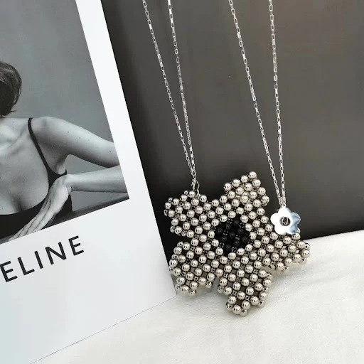 Title 3, Bolsa mensageiro feminina com contas, estilo "H...