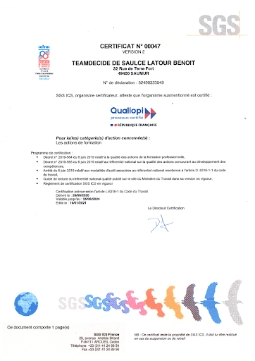 Certificat Qualiopi