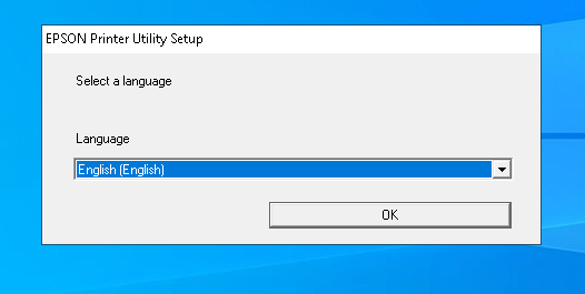 Epson L355 Printer Driver Language Selected