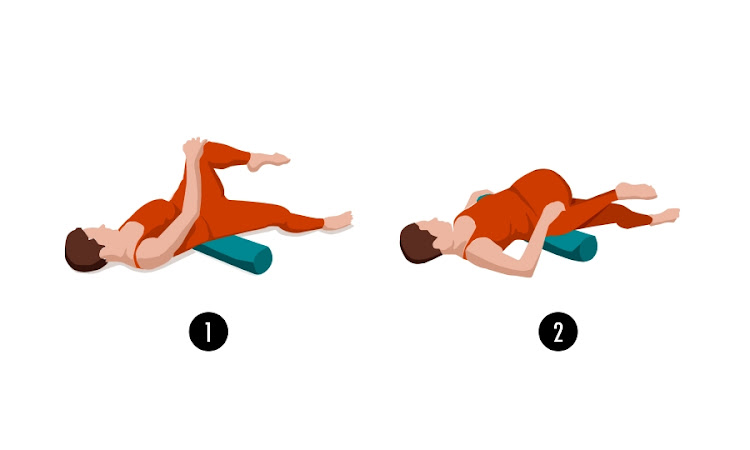 Supine spinal twist.