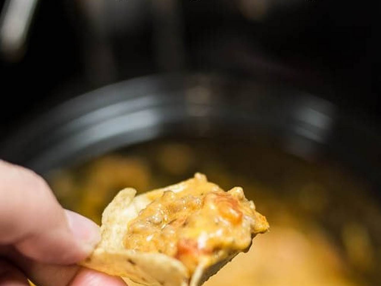 Slow Cooker Chili Cheese Dip - Dash of Sanity