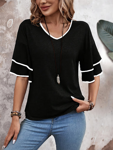 Title 2, New T-shirt Fashion Personalized Womens Top. D...