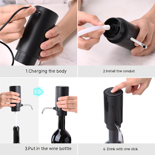 Title 12, Electric Wine Aerator and Decanter Pump Dispens...