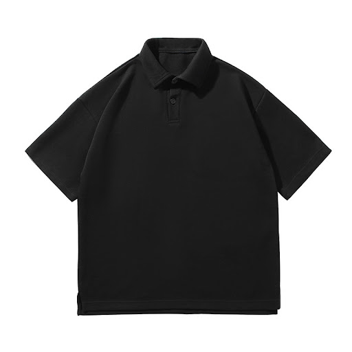 Title 5, Mens Fashion Casual Solid Color Polo Collar Sh...