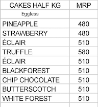 Sanober Bakers menu 2