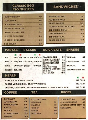 Cafe Mantra menu 