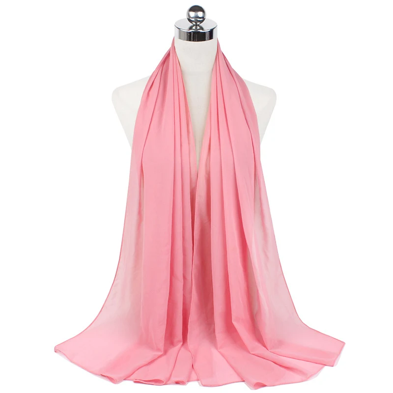 Title 12, 70x180cm Monochrome Pearl Chiffon Hijab Sjaal –...
