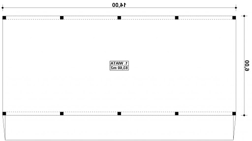 G366 - Wiata drewniana - Rzut parteru