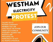 A poster calling on Phoenix residents to protest against electricity outages in the area on Wednesday.