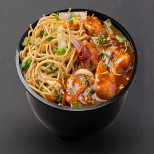 Kung Pao Chicken Chilli Garlic Noodles Bowl