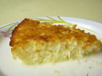 Upside Down Coconut Custard Pie