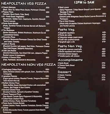 Ninja Sushi menu 