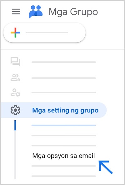 Hanapin ang Mga opsyon sa email sa kaliwang bahagi sa ibaba.