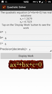 Quadratic Equation Solver