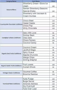 Iceberg Organic Icecreams menu 1