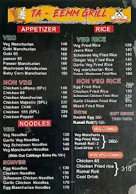 Ta-Eemm Grill menu 1