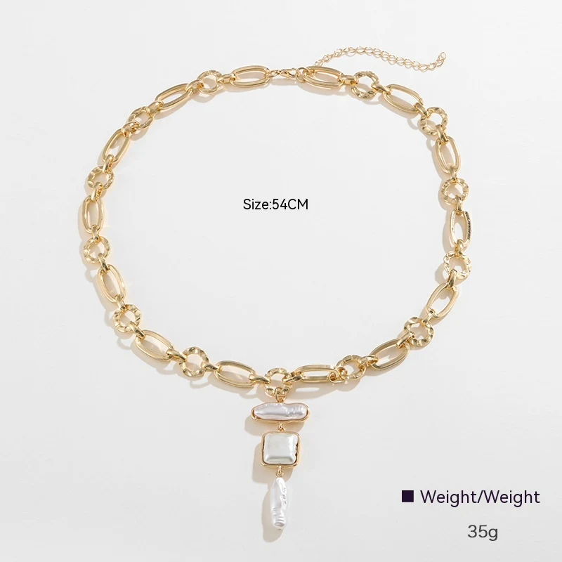 Handgemaakte barok parel hanger ketting voor dames, een elegante en unieke accessoire om je look te verfraaien.