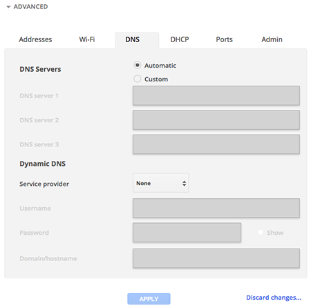 Configure dynamic DNS for network in Google fiber account