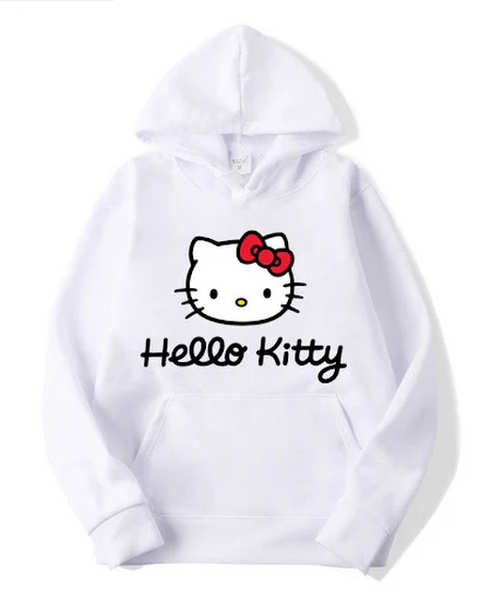 2024 New Fashion Women Hoodie Hello Kitty Cartoon Anime M... - 3