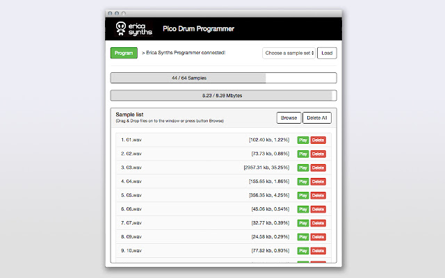 Erica Synths Pico Drum Programmer chrome extension