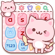 Cute Pink Kitty Keyboard 10001005 Icon