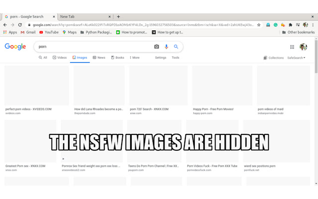 NSFW Filter chrome extension