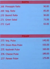 Shri Ram menu 4