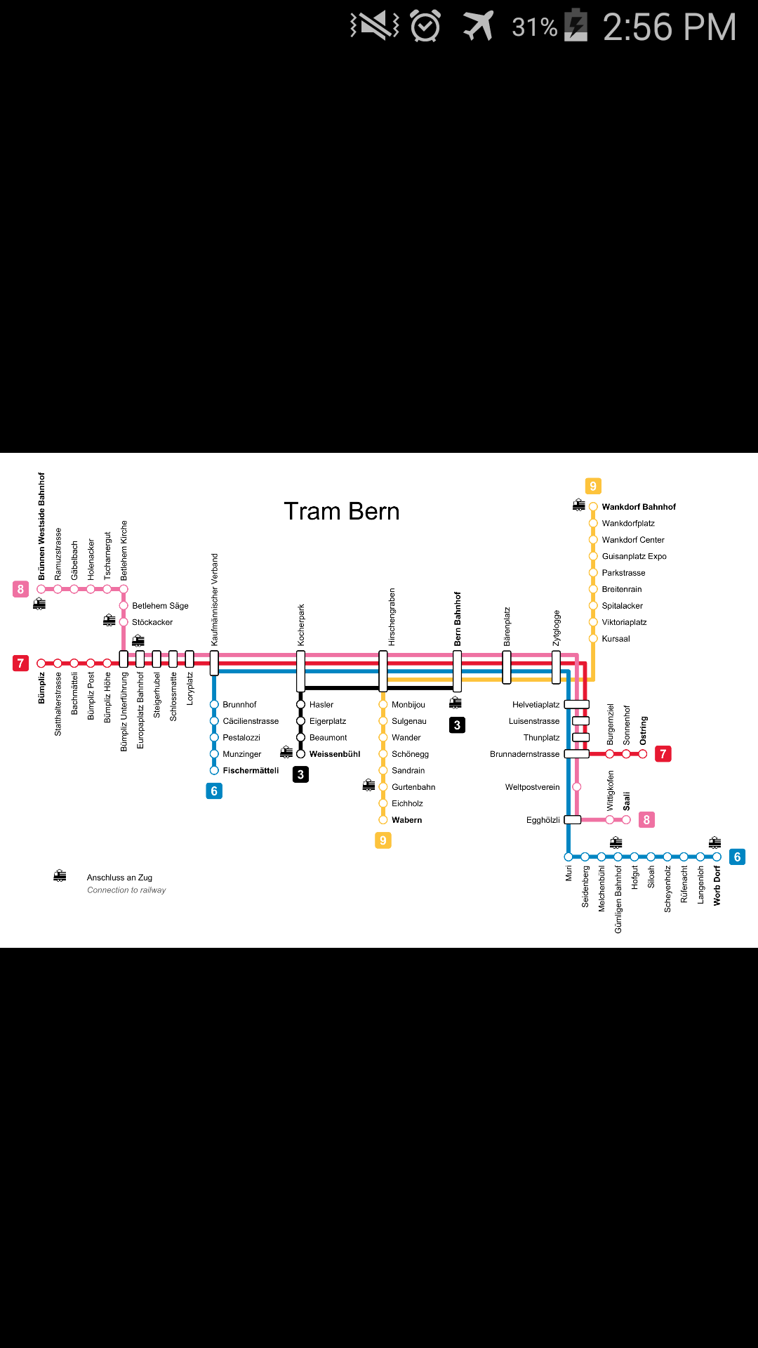 Android application Bern Tram Map screenshort