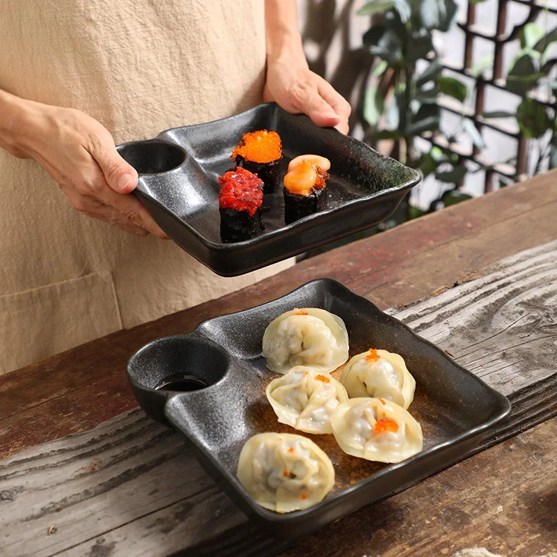 Plato Cerámico para Vinagre Doméstico Creativo para Sushi y Empanadillas Diseño Elegante para Servir con Estilo Perfecto para el Hogar