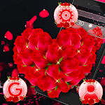 Cover Image of Download Red Rose Heart Theme 1.1.2 APK