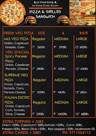 Pizza & Grilled Sandwich menu 3