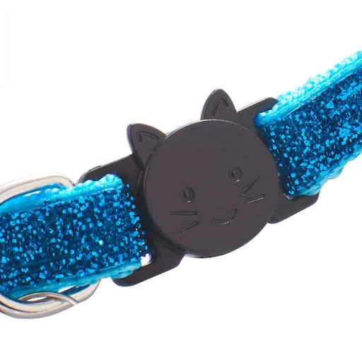 Necklaces For Cats Collar Kitten Gatos Accesorios Dog Collar Glitter Cat Safety Easy Wear Buckle Patch Cloth Bell Sequin
