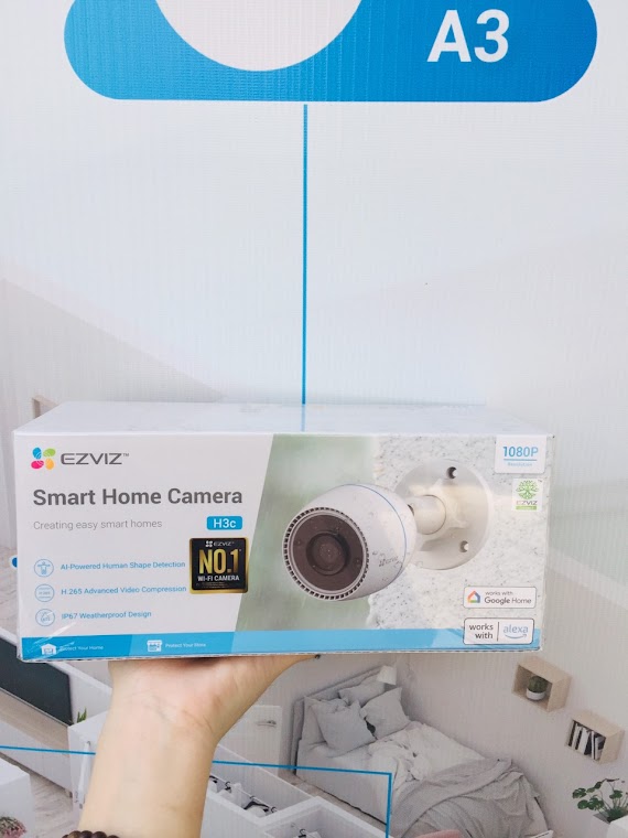 Camera Wifi Ngoài Trời Ezviz H3C - 1080P (Hồng Ngoại Ban Đêm) - Hàng Chính Hãng