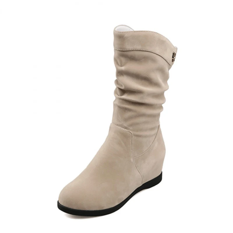 Title 7, Bottes mi-tube simples en coton et velours pour...