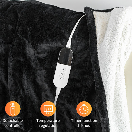 Title 15, Double Layer Electric Blanket Shawl Cover, soft...