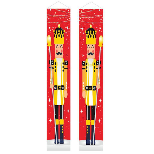 Title 11, Christmas curtain couplet Decorate your home wi...