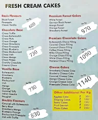 Fresh Cakes menu 2