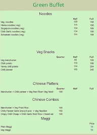 Green Buffet menu 2